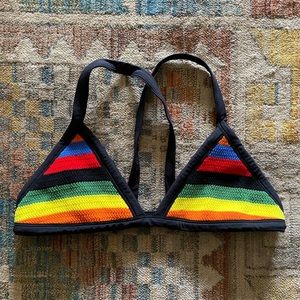 Indah Ringo Crochet Top in Rainbow